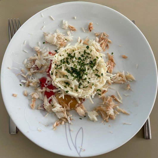 Céleri-rémoulade et crabe-araignée