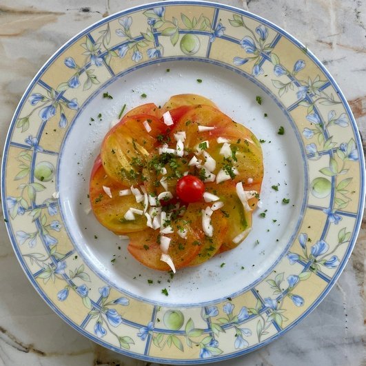 Carpaccio de tomate ancienne