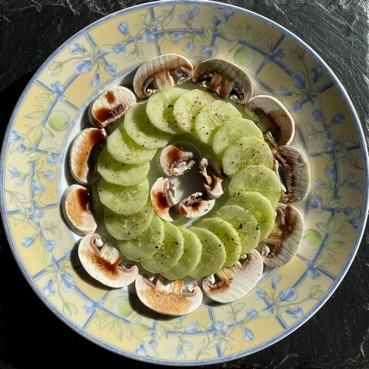 Double couronne champignons/concombre